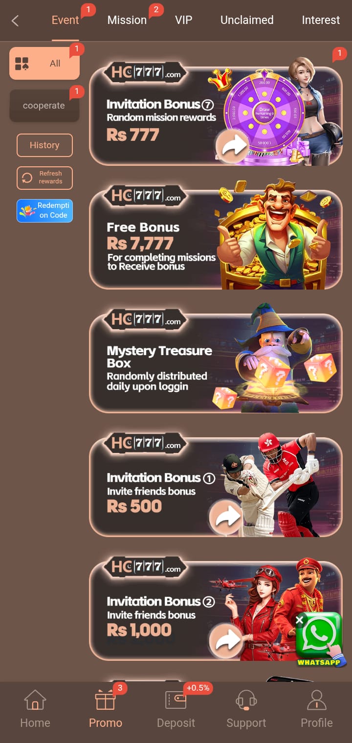HC777 Game Bonuses