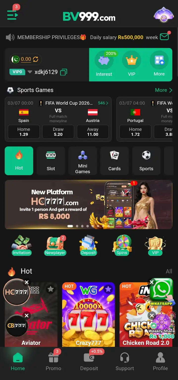Bv999 game login